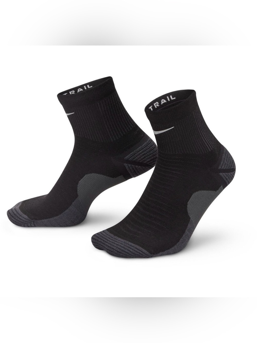 Nike Trail Dri-FIT Ankle Running Socks - Black with White Swoosh - Picture 11 of 11